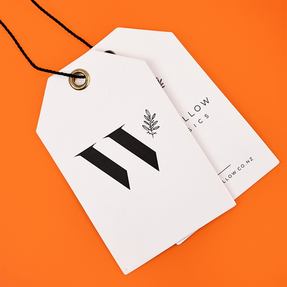 White special-shaped tag
