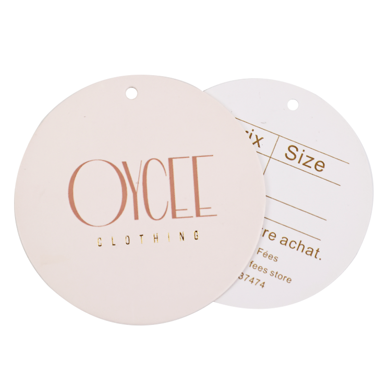 Round pattern gold stamping hangtag