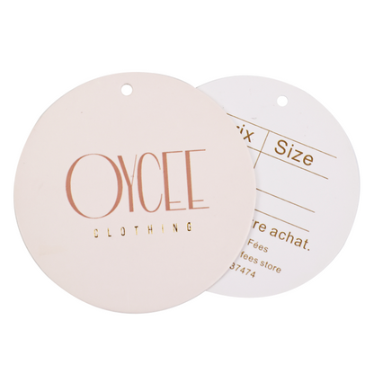 Round pattern gold stamping hangtag