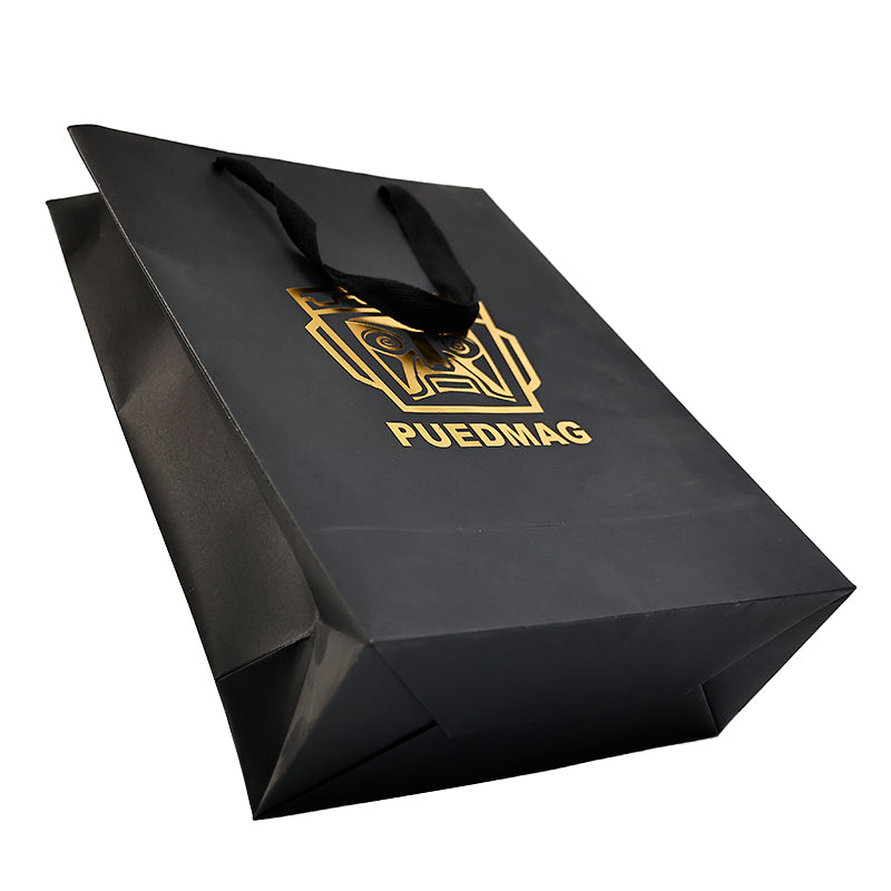 Black gold foil handbag