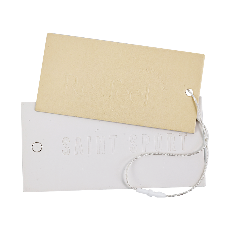 Embossed hangtag