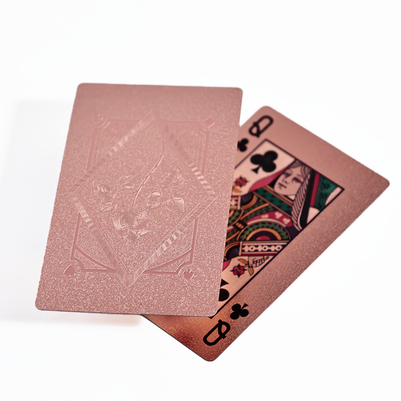 Rose gold full version fine glitter poker cards