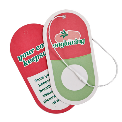 Rounded rectangular hangtag