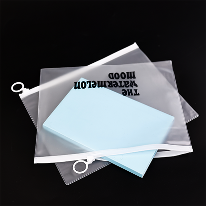 Transparent frosted smooth zipper bag