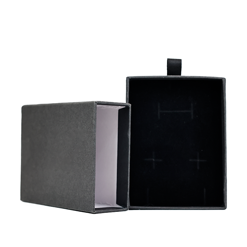 Black small size drawer jewelry box