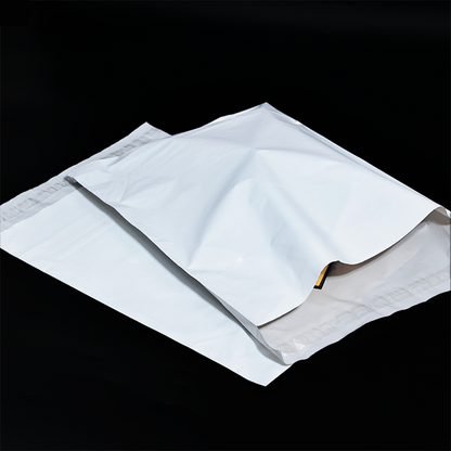 White PE self-adhesive courier bag