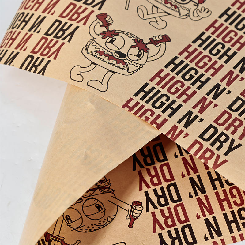Hamburger food wrapping paper