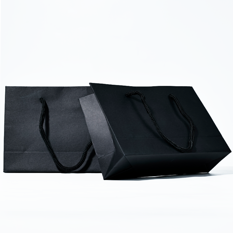 Black plain paper bag