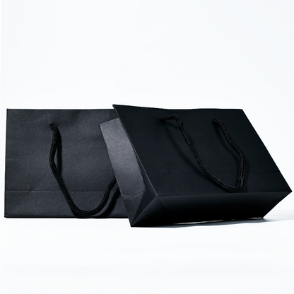 Black plain paper bag