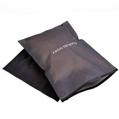 Various sizes black frosted zipper bags