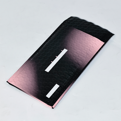 Black and pink gradient printing express bubble bag