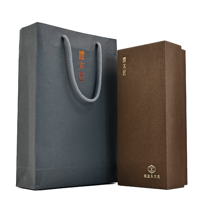 Kraft paper bag and lid box combination set