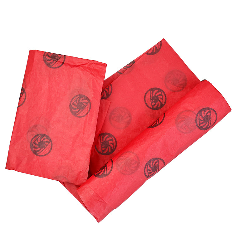 Red Shirley Paper Print Black Pattern Wrapping Paper