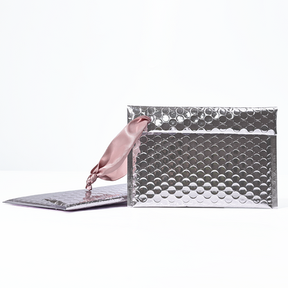 Silver aluminum film hand rope bubble courier bag