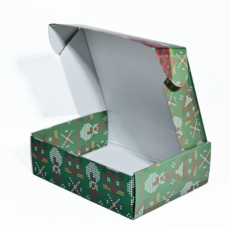 Full version of the Christmas pattern corrugated airplane box