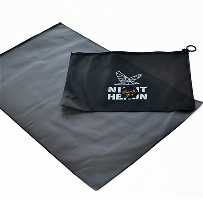 Black PVC frosted zipper bag in various sizes