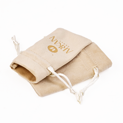 Small size gold foil velvet drawstring bag