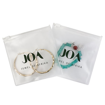 White self-sealing transparent zipper bag