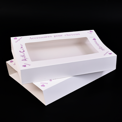 White cardboard pattern hot silver packaging box