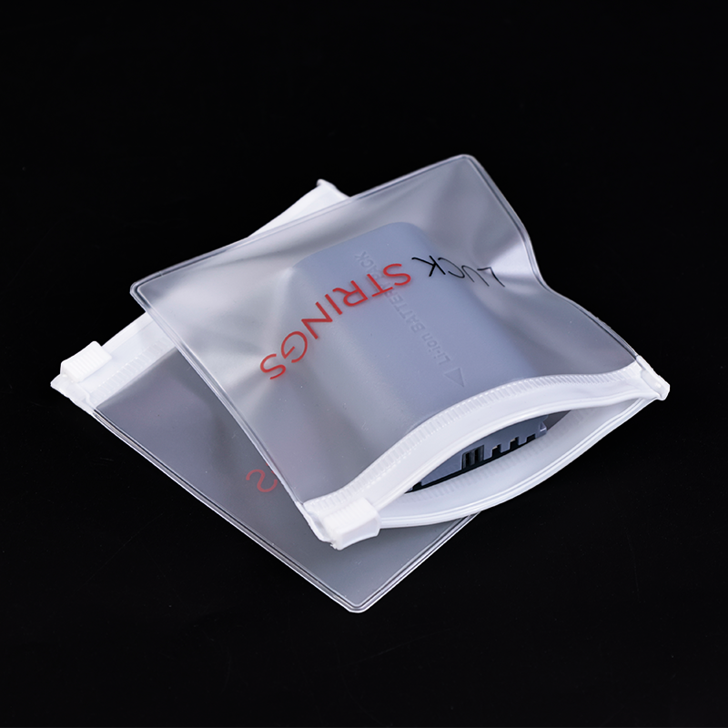 Square small size frosted PVC zipper bag