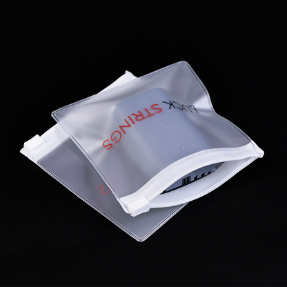 Square small size frosted PVC zipper bag