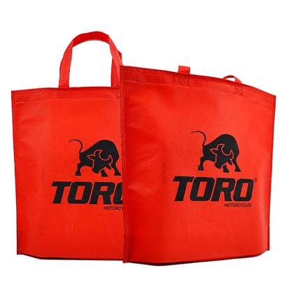 Red bottom non-woven bag