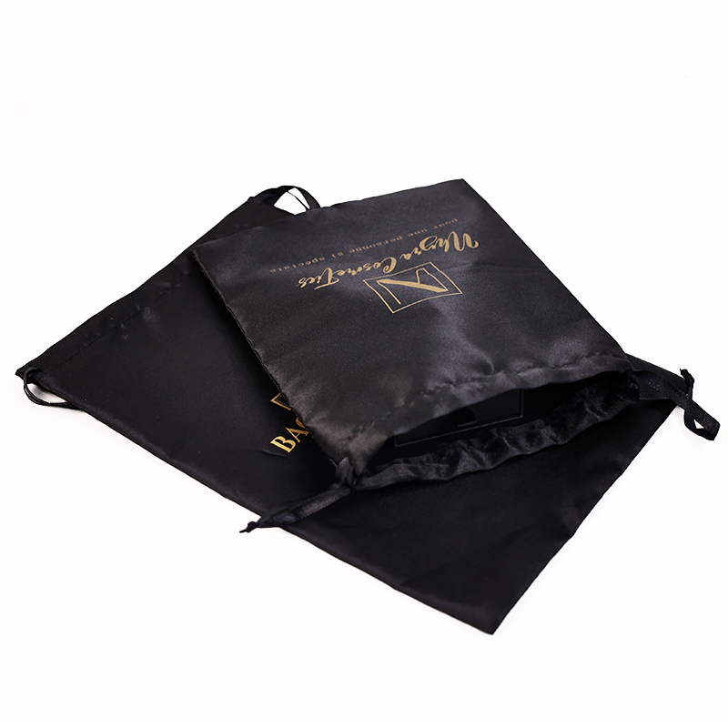 Various size pattern hot stamping gold twill drawstring bag