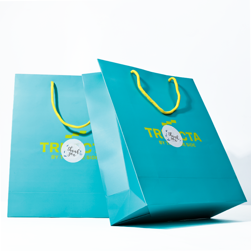 Blue green large size paper bag