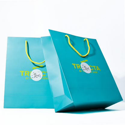 Blue green large size paper bag