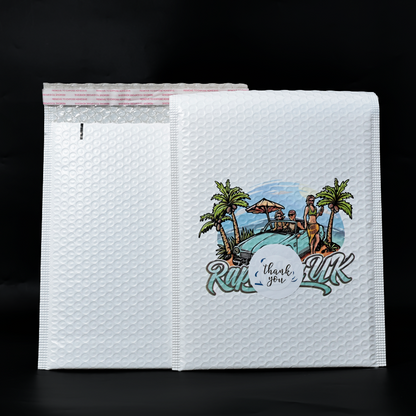 White color printed express bubble bag