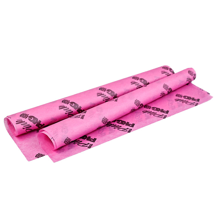 Rose pink wrapping paper with black pattern printing