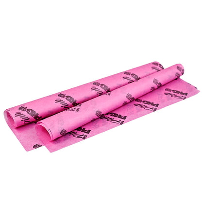 Rose pink wrapping paper with black pattern printing
