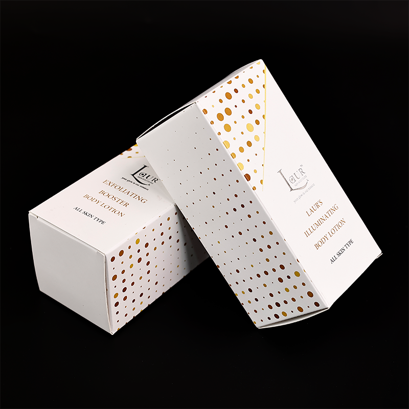 White cardboard pattern hot silver packaging box