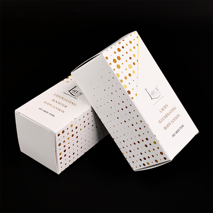 White cardboard pattern hot silver packaging box