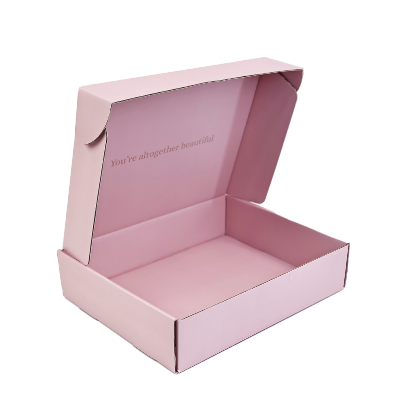 Large size pink flip cover airplane box