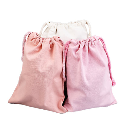 Red color drawstring cotton drawstring bag