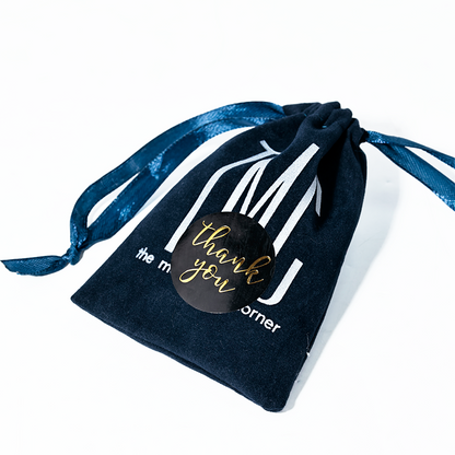 Dark green drawstring bag