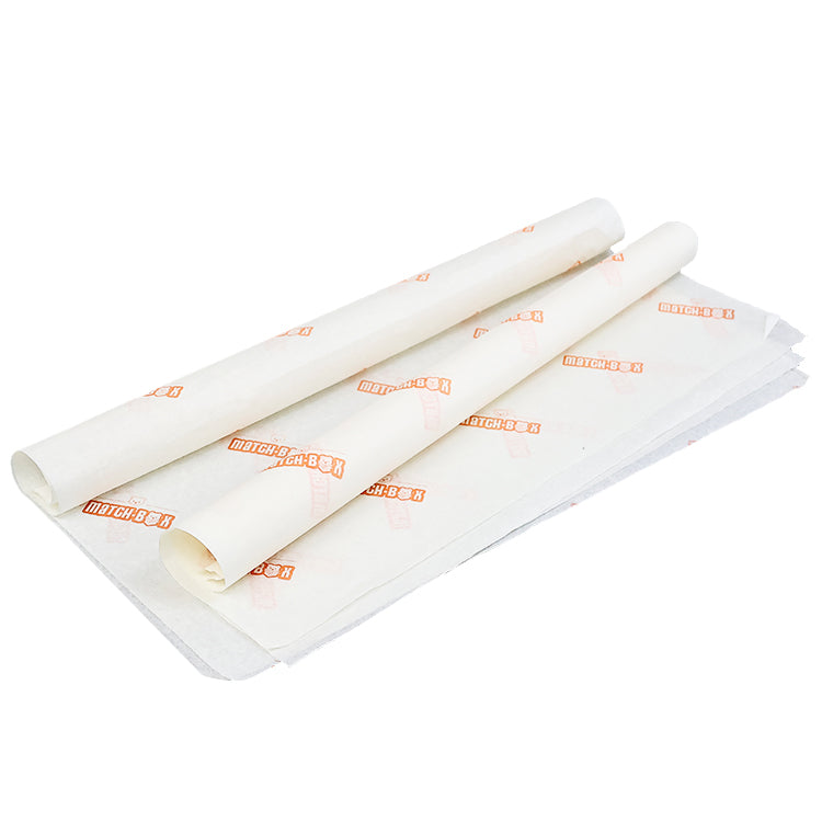 Light yellow wrapping paper with orange pattern printing