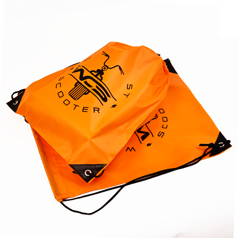 Orange Backpack Drawstring Pocket