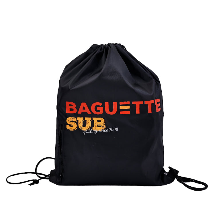 Black Backpack Drawstring Bag