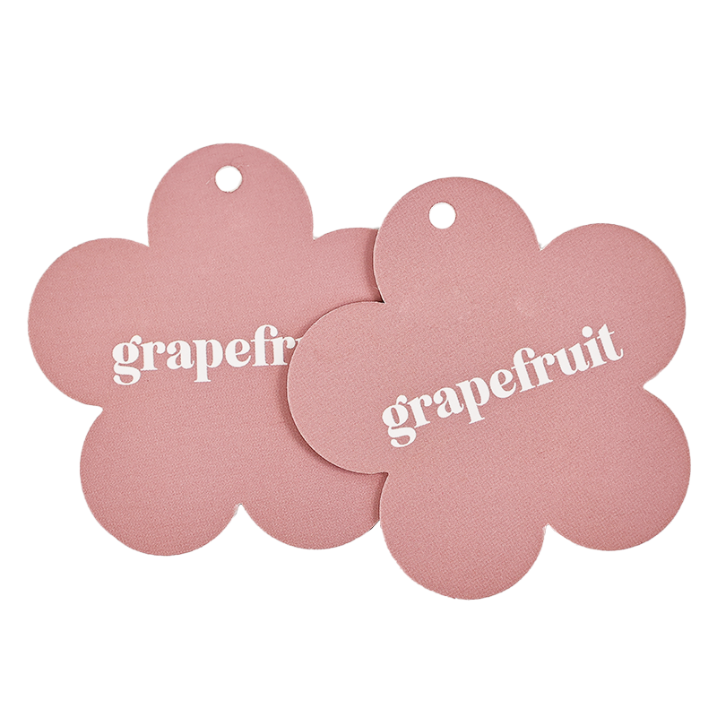 Flower shape hangtag