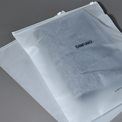Transparent frosted plastic ziplock bag