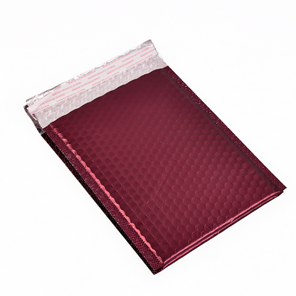 Wine red self-adhesive aluminized bubble courier bag