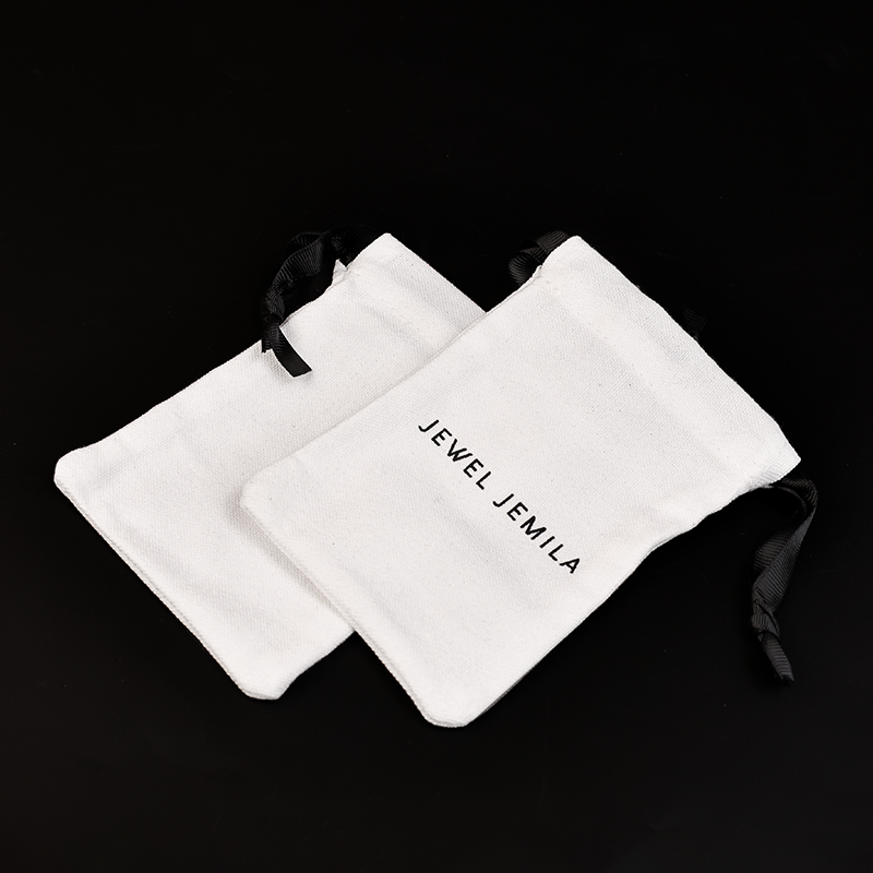 Small size white non-woven drawstring bag