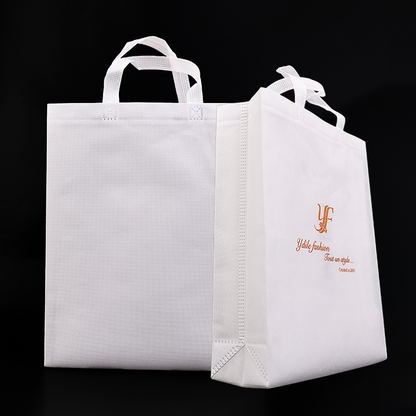 White long non-woven tote bag