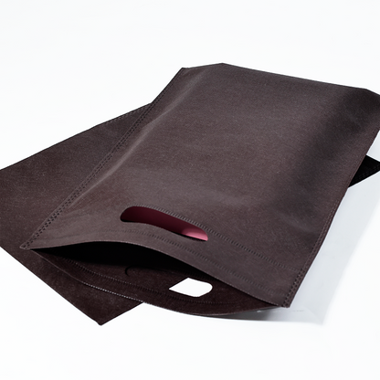 Brown non-woven flat tote bag