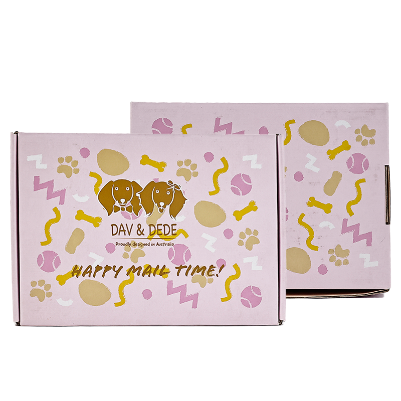 Pink full-print airplane box