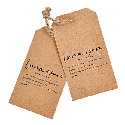 Brown hemp rope tag