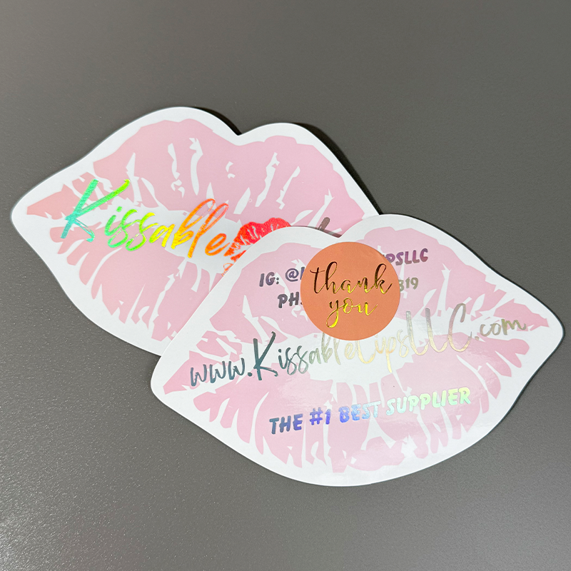 Lips laser stamping card