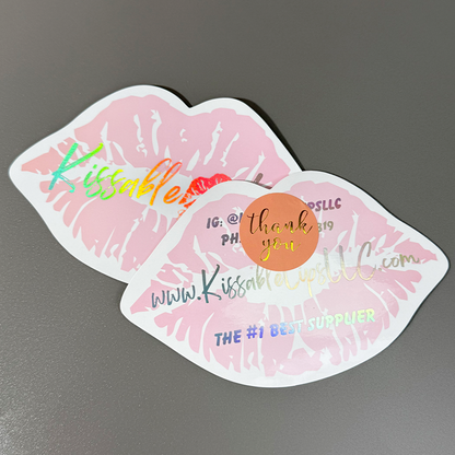 Lips laser stamping card